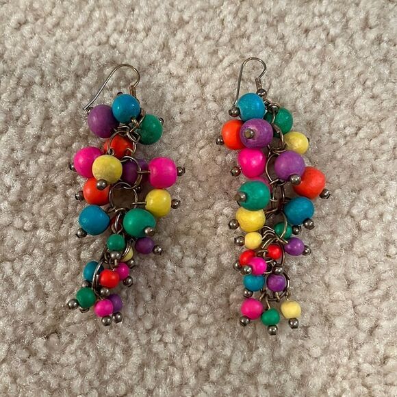 COLORFUL MULTICOLOR EARRINGS - Picture 1 of 5